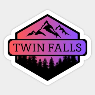 Twin Falls Idaho Mountains and Trees Sticker